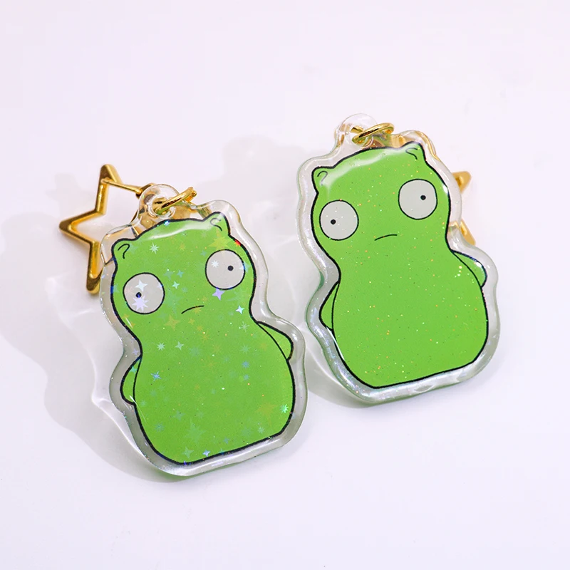 Custom anime acrylic key chain clear epoxy resin printing design transparent cute keychain pendant charm acrylic gifts