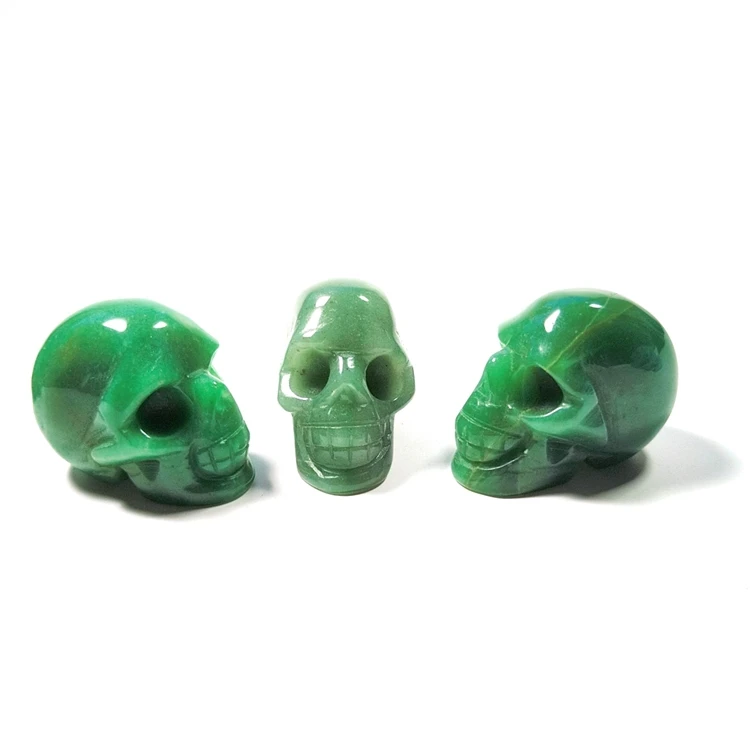 
High Quality Natural healing stone green aventurine skulls all kinds for gifts 