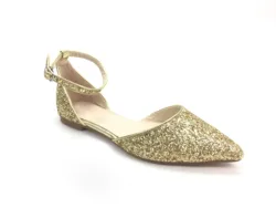 Wedding Party Dress Styles Rock Glitter Flat Lady Shoes Ankle Strap Women Soft pointed toe trendy new sexy shoes