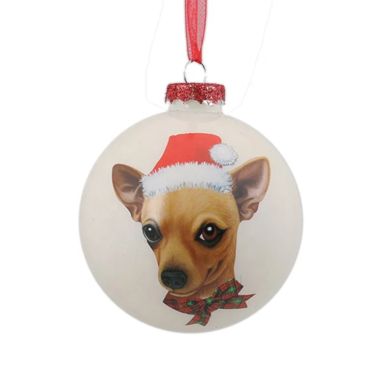 YIBO wholesale Novelty christmas decoration hand  paint glass ball