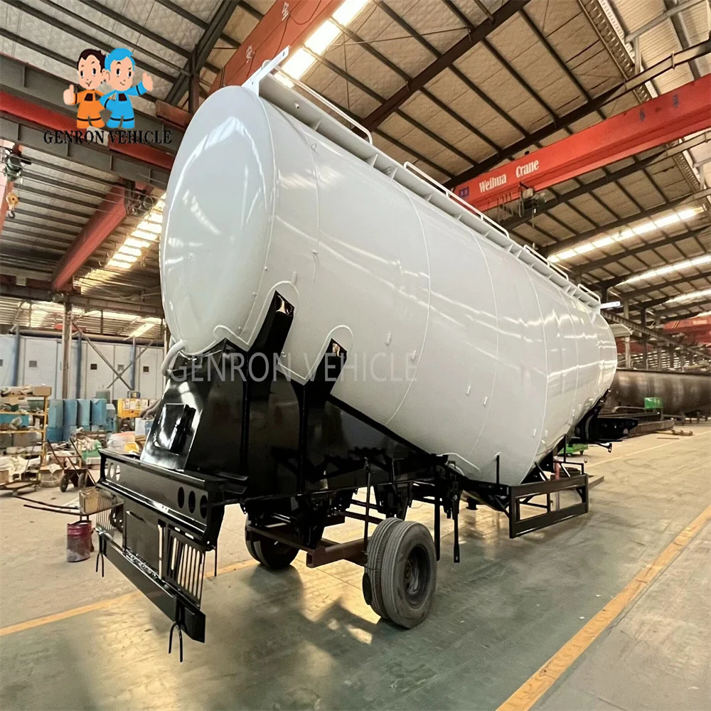 Transporting powdery particles 3 Axles    Bulk cement semi traile Dry Powder Silo Tanker Trailer for sale