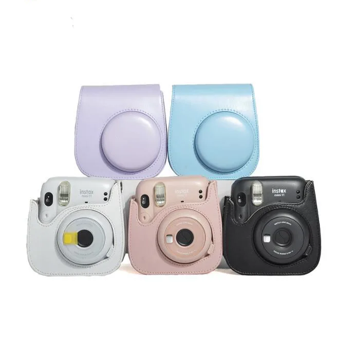Кожаный чехол с регулируемым плечевым ремнем для камеры Instax Mini 11 Phetium Instant