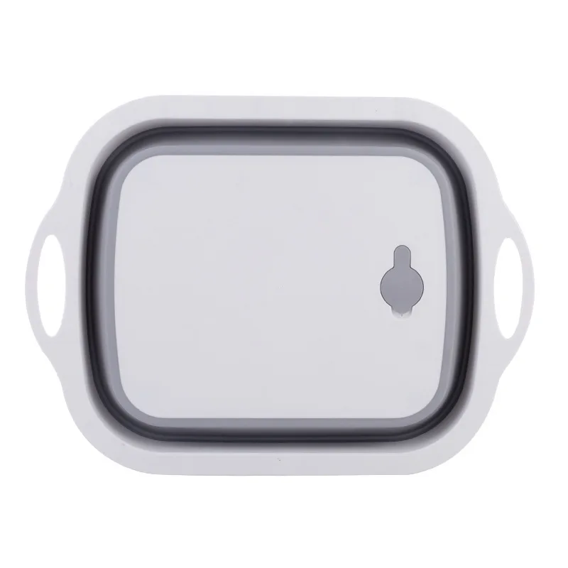 Складная Силиконовая корзина с ручкой складная корзина для покупок портативная уличная Корзина для пикника разделочная доска