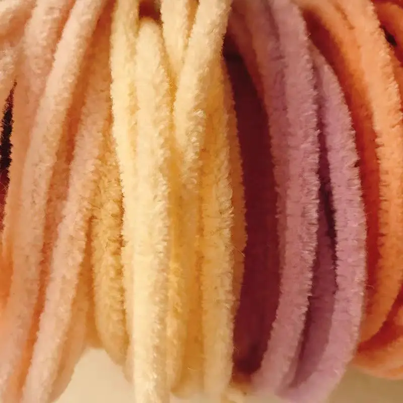Multicolour Wool Felt  Chenille Stem Pipe Cleaners For DIY Dragon Toys