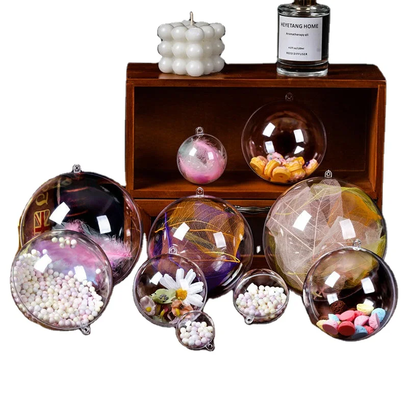 Фабрика boule de noel, 2 см-20 см, открытые пустотелые подвесные прозрачные рождественские украшения, пластиковый шар
