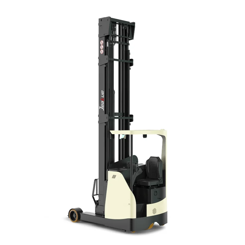 Aisle Reach Stacker 1.6 Ton Electric Pallet Reach Forklift Truck For warehouse