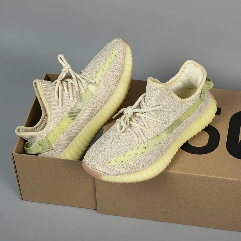 Высокое качество оригинальный бренд Yeezy 350 V2 мужская повседневная прогулочная обувь модные кроссовки Yeezy Спортивная мужская обувь Yeezy