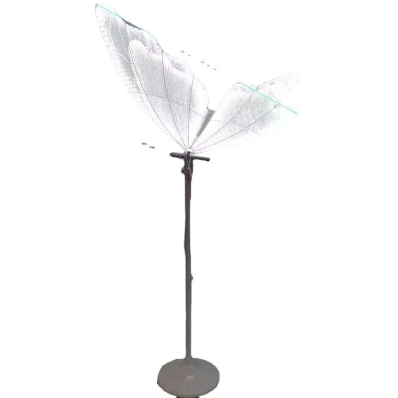 Road lead giant led lighted butterfly floor lamp wedding butterfly decorations butterfly wings decorative lights ceiling pendant
