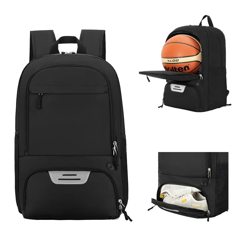 Custom Youth Sports Basketball Backpack Large Training Gym Basketball Volleyball Football Soccer Backpack with Shoe Compartment
