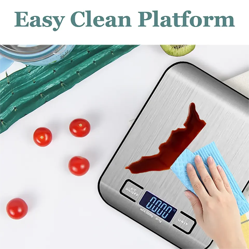 Household Best Greater Goods Nutrition 5 Kg 11Lb Multifunction Stainless Steel Weight Electric Kitchen Scale With LCD