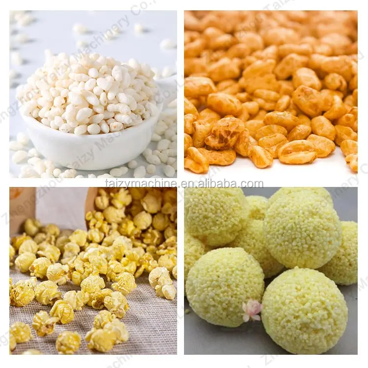 High Performance puffed puff corn snacks making machine air flow puffing machine