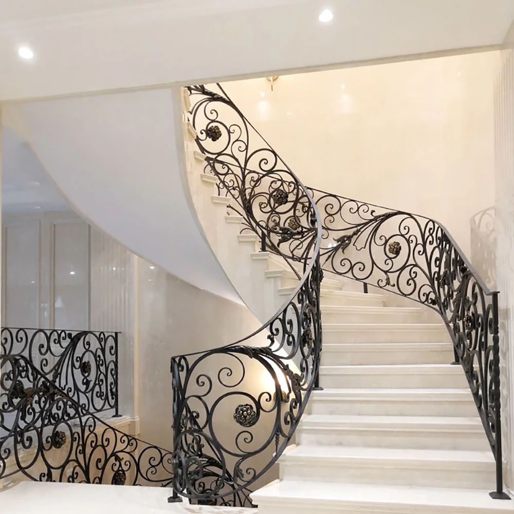 Customized Luxury Hand-Forged Iron Railing