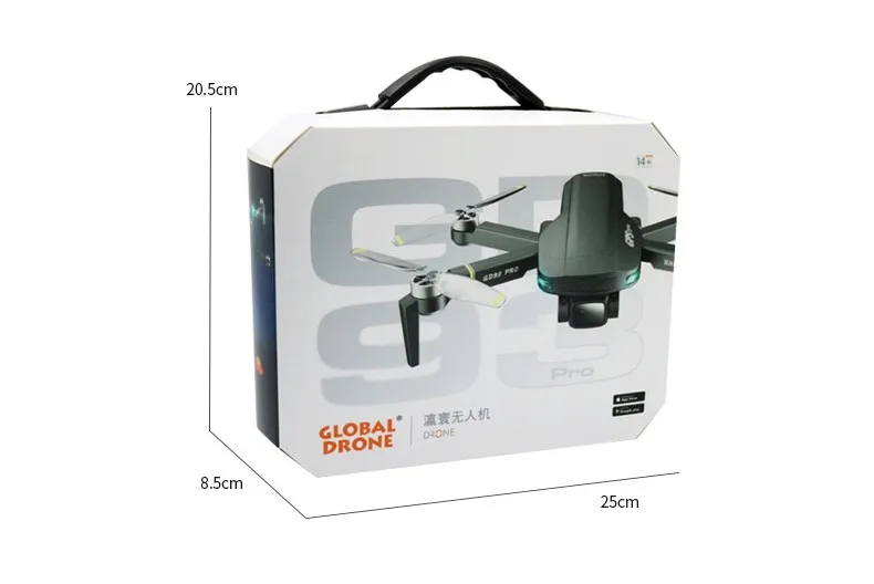 WIFI FPV GD93PRO  drone with hd camera and gps drone kit professional 4k drone camara