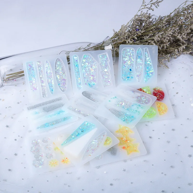 
Multi-style Silicone Hair Clip Molds DIY Hairpin Mold for Resin Hair Barrette Pendant Crafts 