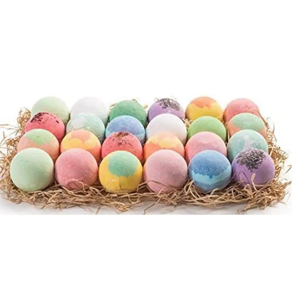 Custom Wholesale 12 pcs Bubble Shower Fizzies Handmade Organic Bathbomb Himalayan Sea Salt Bath Fizzies Bath Bomb Set