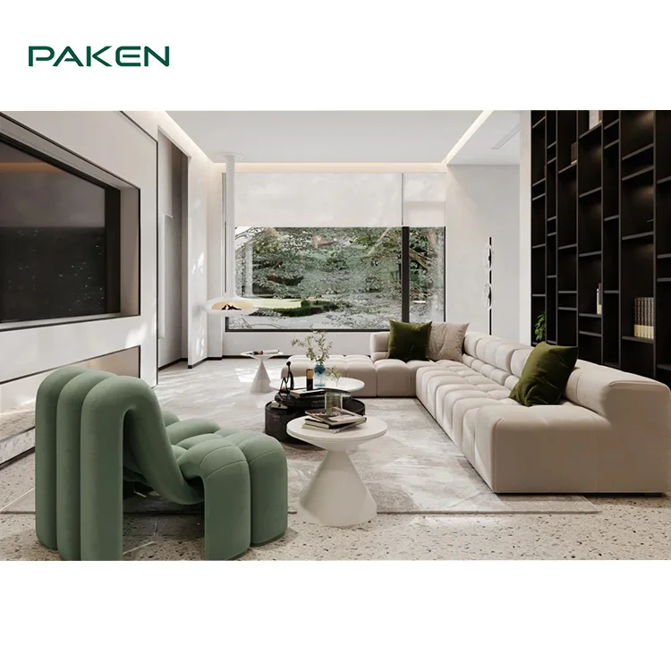 Arabic Style House Villas Living Room Fabric Sectional Sofa Furniture Sets