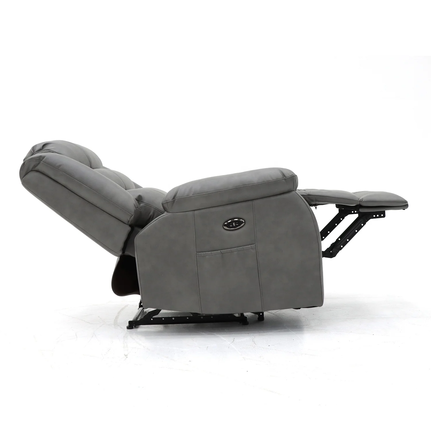 Geeksofa Modern Lazy Boy Leather Power Electric Recliner Chair with Massage and Heat and USB Charging for Living Room Furniture