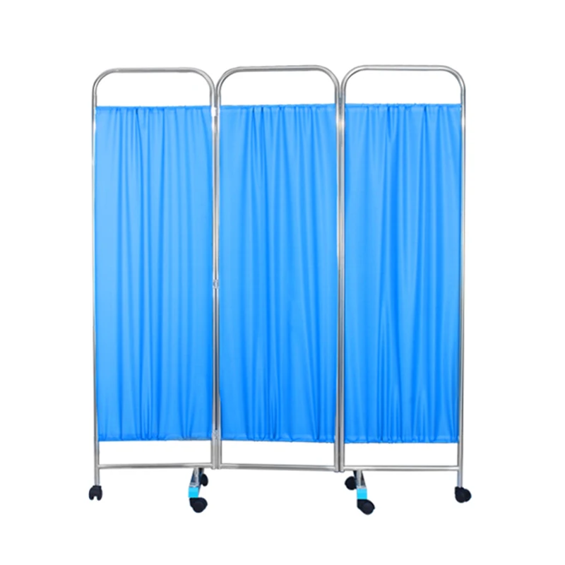 Portable Mobile Privacy Clean Folding Stainless Steel Hospital Medical Ward Screen
