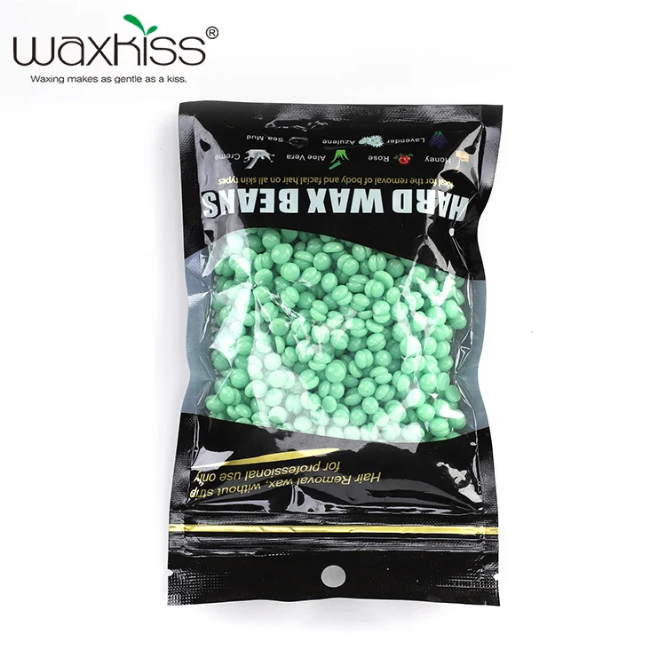 WAXKISS OEM/ODM 100 г полипропиленовый пакет без канифоли частная марка воск из бисера Твердые восковые бобы для бразильского