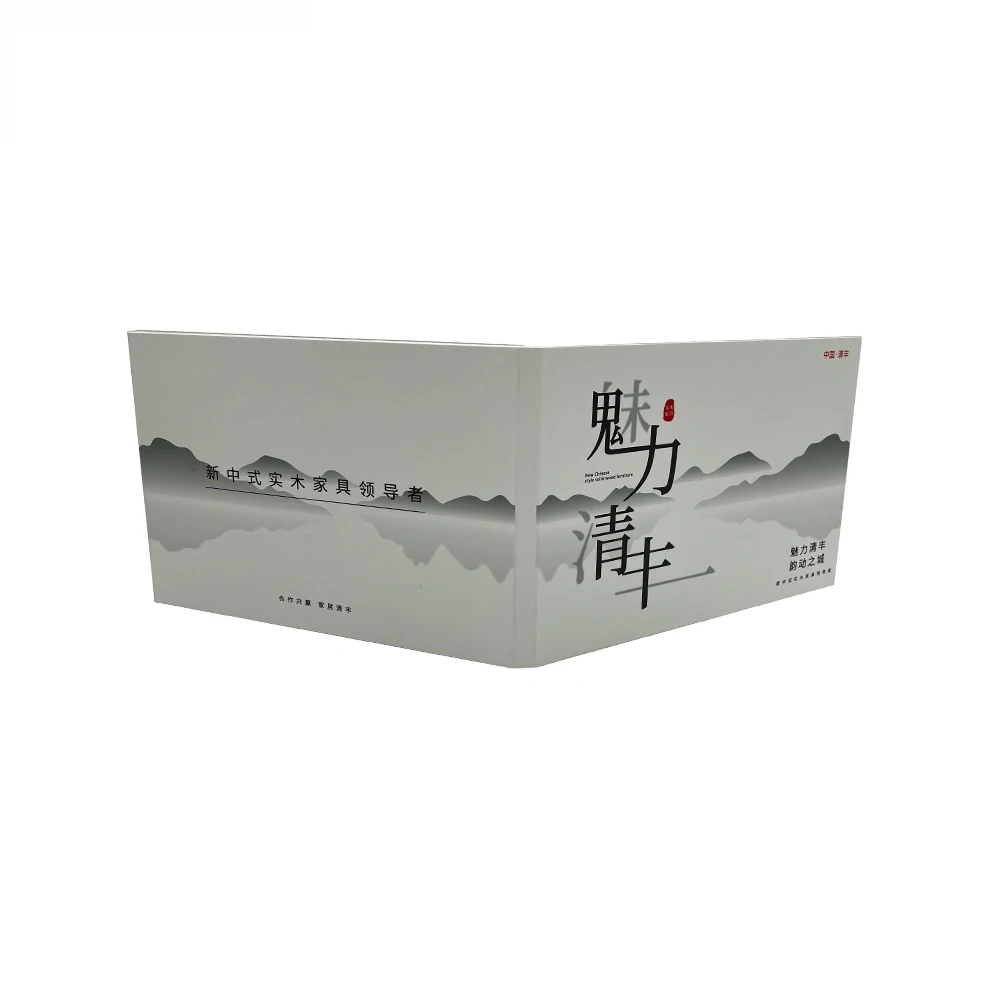 Custom Video Book 7  Inch LCD Screen Video Greeting Card Linen Video Brochure With UV Printing