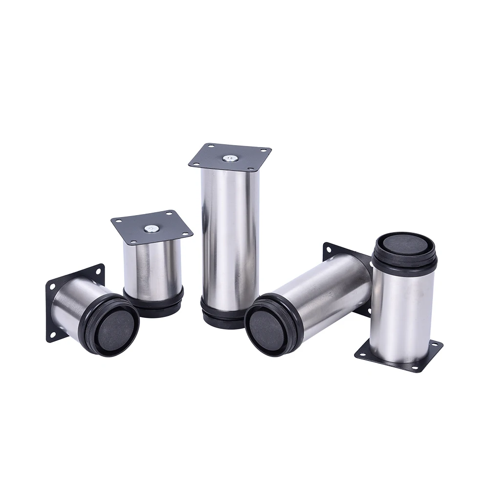 Wholesale Good Quality Diameter 50 Stainless Steel Iron Furniture Legs Feet Adjustable Foot Round Sofa leg