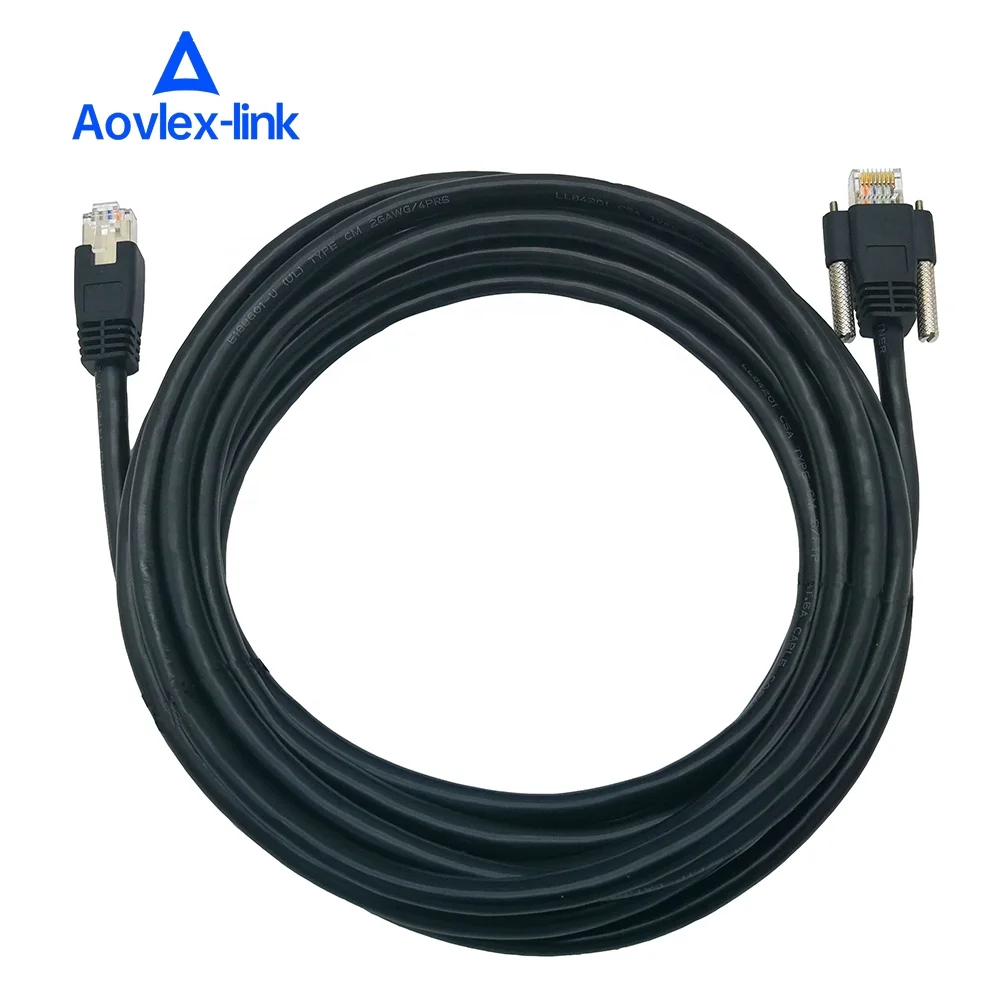  Кабель для камеры с функцией машинного видения кабель Ethernet Cat6 Cat7 винтовой блокировкой цепь сопротивления gige