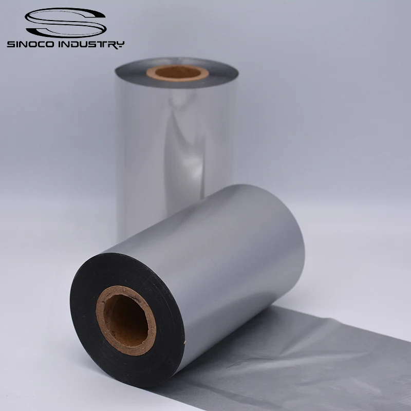 New Solution 110mm*300m Premium Ink Silver  Wax Resin Thermal Transfer Ribbon Compatible Brother Printer Barcode Ribbon
