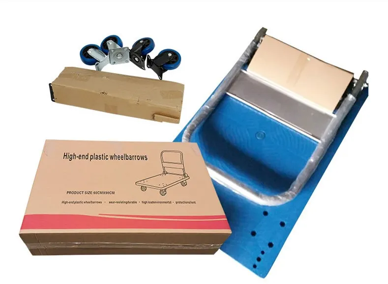 New Arrival Heavy Duty Foldable Platform Hand Truck Cart with Removable Wheels for Industrial Factory