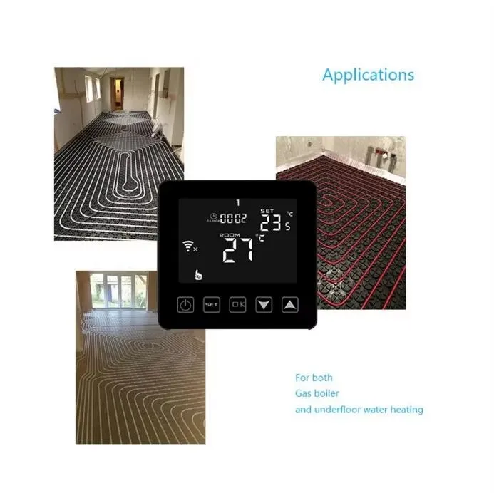 Weekly Programmable Touchscreen Thermostat 16A Electric Heating Controller for Floor Heating LCD Display Smart Home Integration
