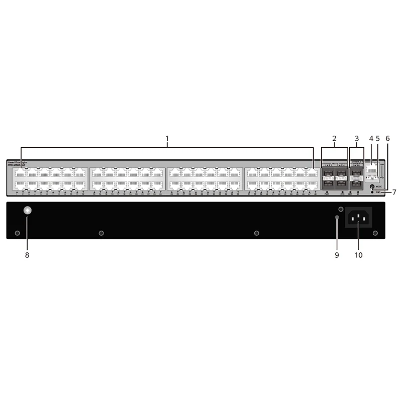 CloudEngine S5735-L48T4XE-TA-V2 (4*10GE SFP+ ports, 2*12GE stack ports, HTM, Network Switch