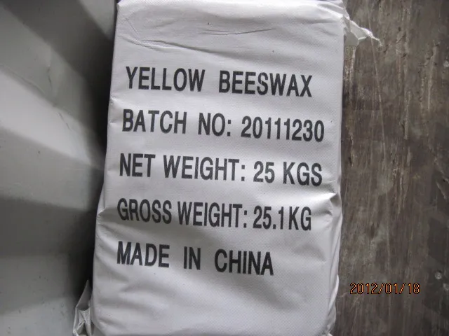 100% Nature refined yellow cosmetic organic pellets beeswax