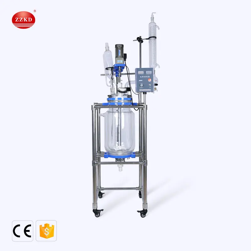 1L 5L 10L 20L 50L 100L 200L Laboratory Glass Chemical Jacketed Reactor