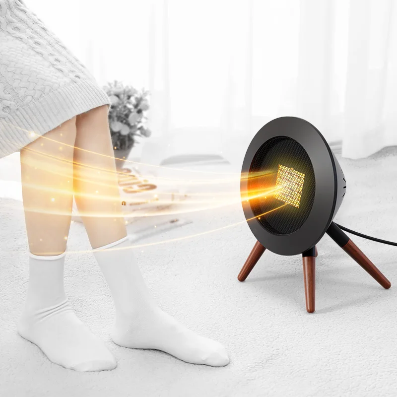 Mini Fashion Round Silent High Power Fast Heating Space Air Hot PTC Ceramic Smart Home Heater for Desk Floor Bedroom Office Warm