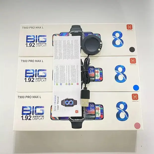 Top Selling Series 8 Smartwatch T900 pro max Liwatch  App BIG Infinite 1.92 inch Screen IP68 Waterproof Fashion Smart Watches