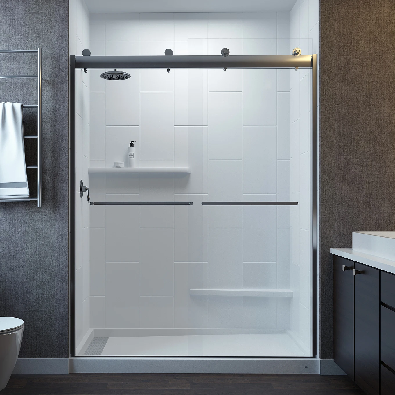 Дешевый культивированный мрамор 10x20 дюймов вертикальный штабелированный блок для душа