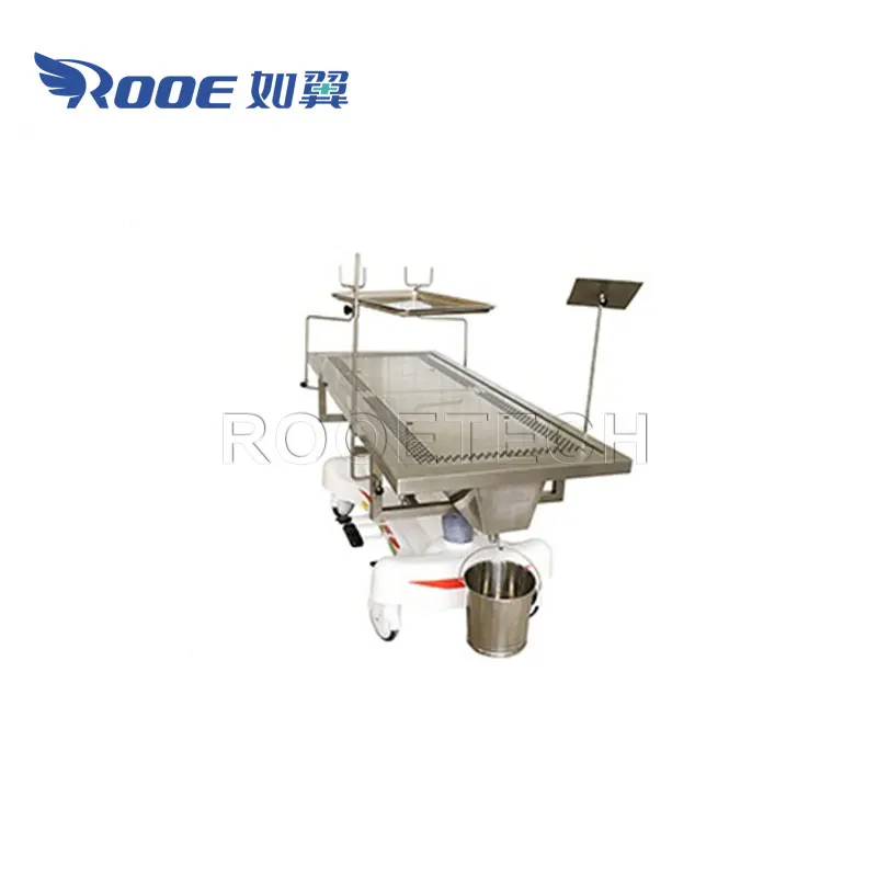 304 Stainless Steel Hydraulic Lift Anatomy Dissection Table with Detachable Perforated Exhaust Drain Countertops