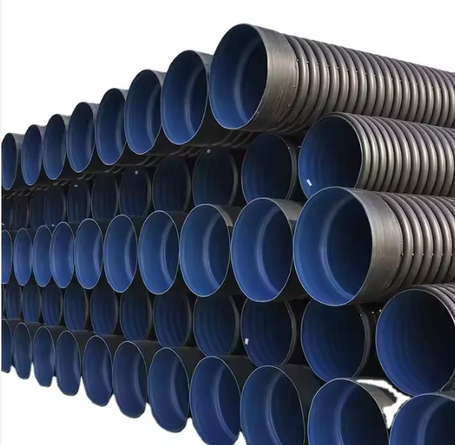Посмотрите на этот двухслойный коллектор из гофрированной дренажной трубы HDPE дренажная труба в Dn110-1200 для подземной системы