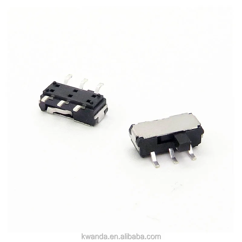 2p2t 6pin mini slide switch 3.5*9*3.2mm push handle switch immediate toggle switch