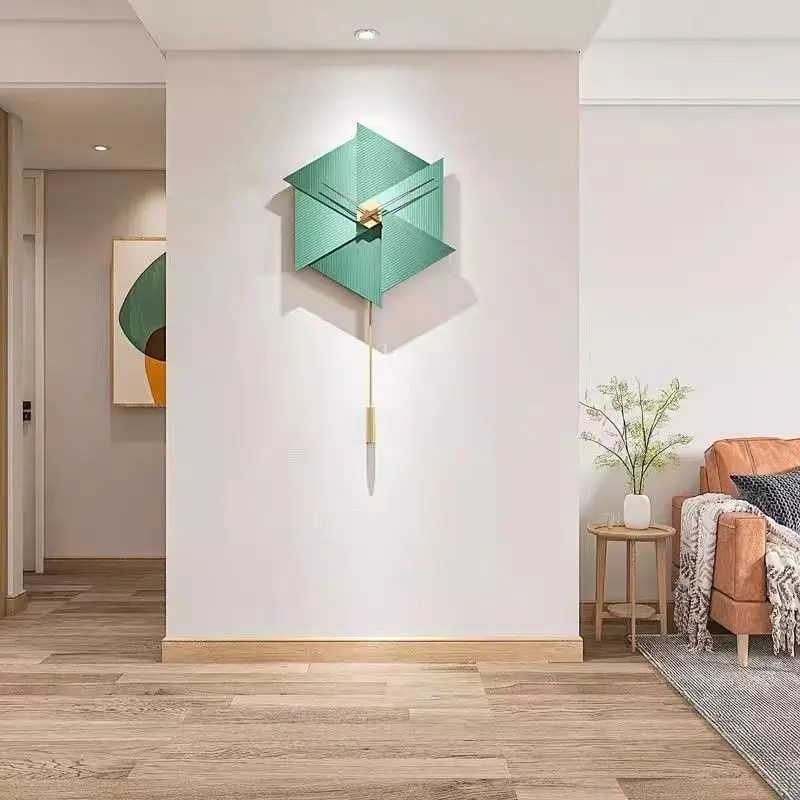 100X51cm Personality fashion creative network red atmosphere Nordic living room hotel gallery light luxury decorative wall clock