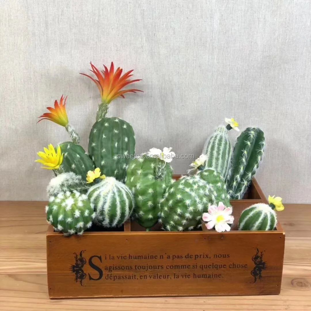 Wholesale mini artificial succulent plants cactus plants for indoor home decor