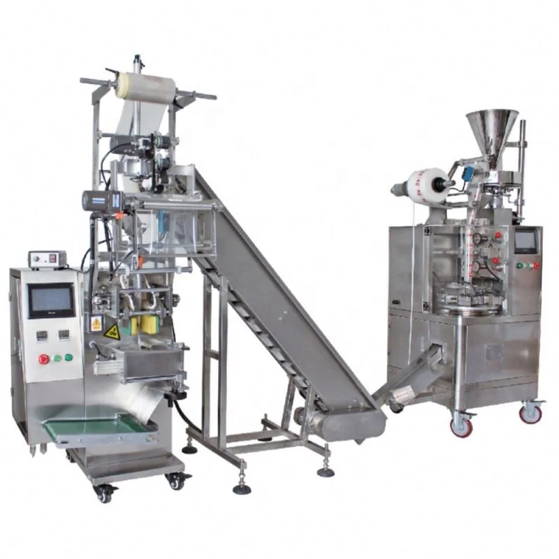 organic blooming tea nylon mesh triangle bag packing machine
