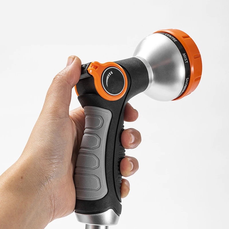 2025 Trending Product Garden Tool Heavy Duty Water Hose Nozzle Sprayer with 8 Spray Patterns Cleaning Tool