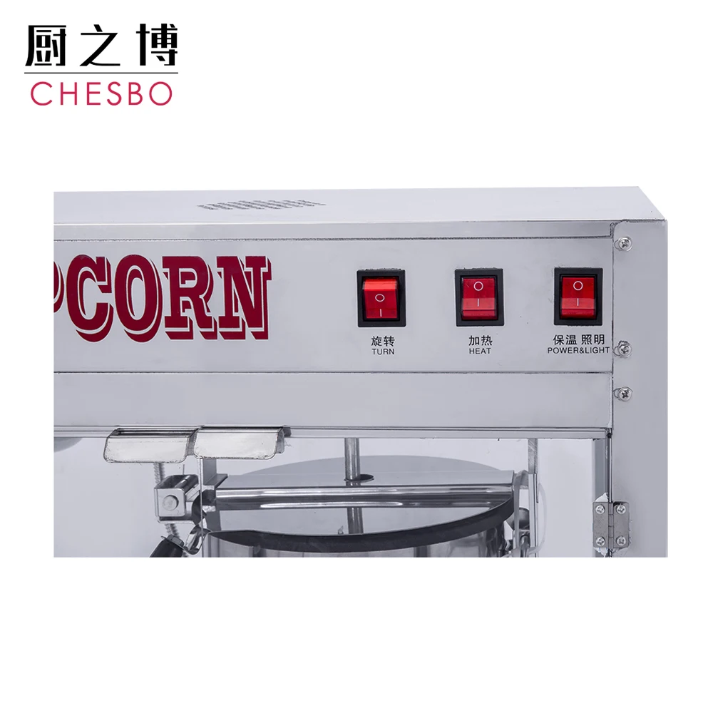 8oz commercial stainless steel portable popcorn machine for snack bars, cinemas and medium supermarkets