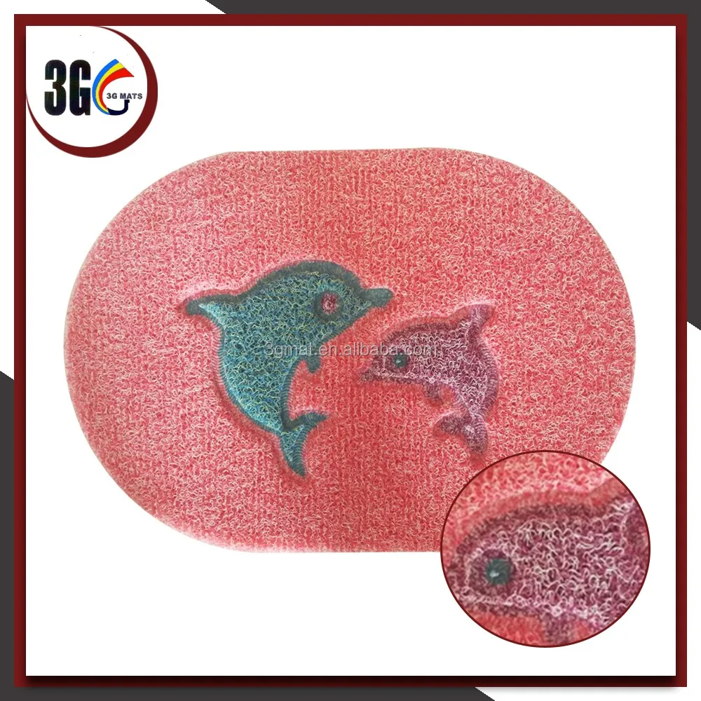 2023 Summer Hot Selling 3G Natural Character Mat Rags and Carpets PVC Washable Wire Coil Mat