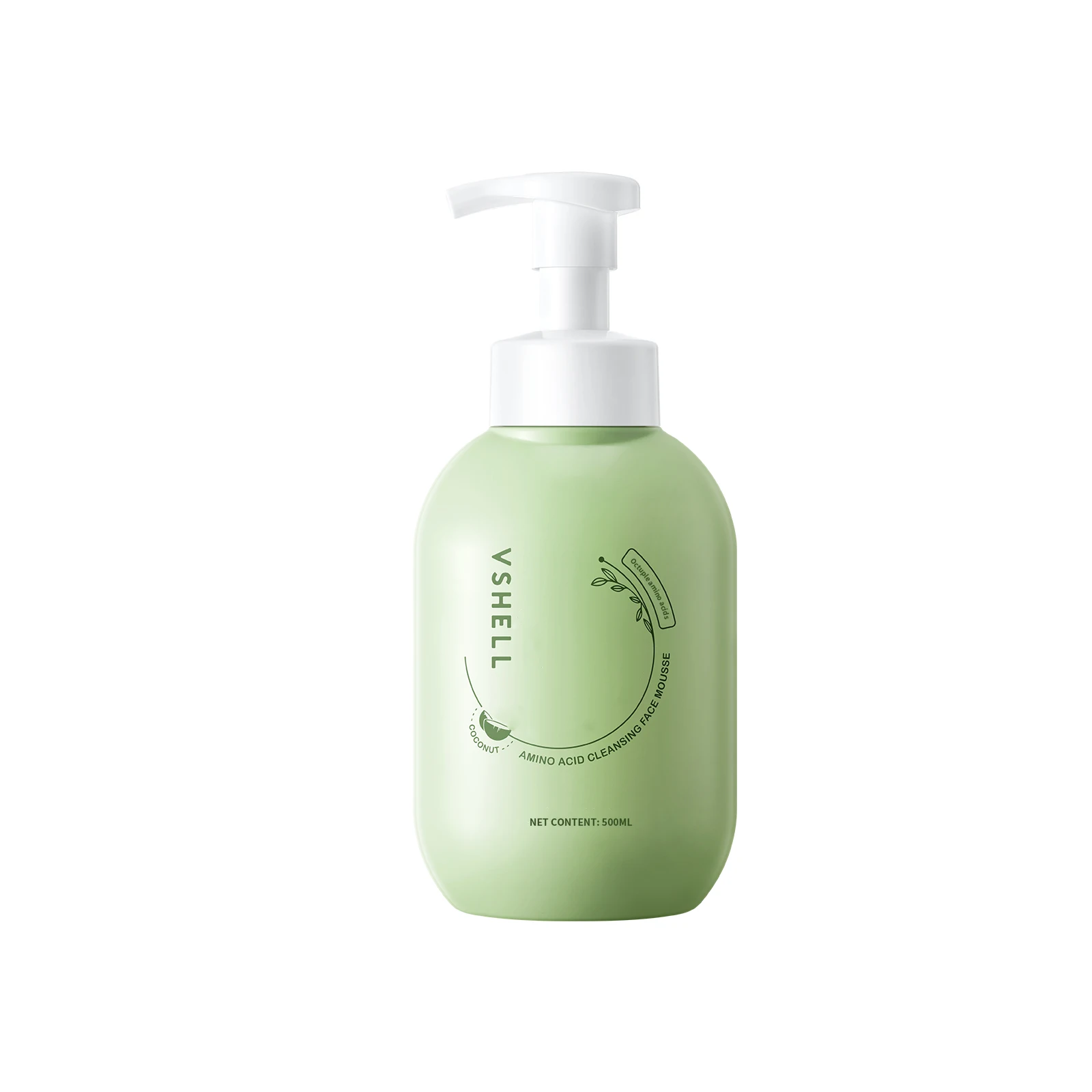 Private Label Organic 500Ml Amino Acid Facial Cleanser Foam Moisturizing Cleansing Mousse For Sensitive Types