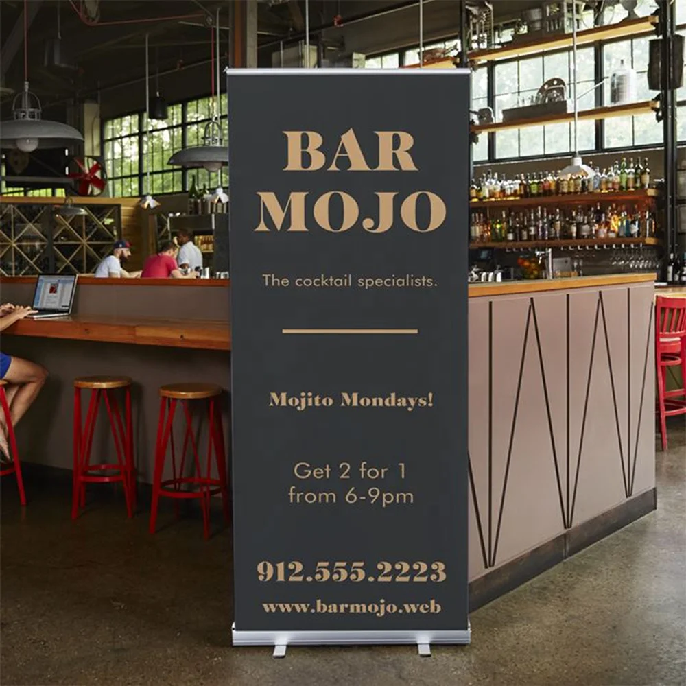 broad base scrolling roll up banner 80x200 cm printing guangzhou