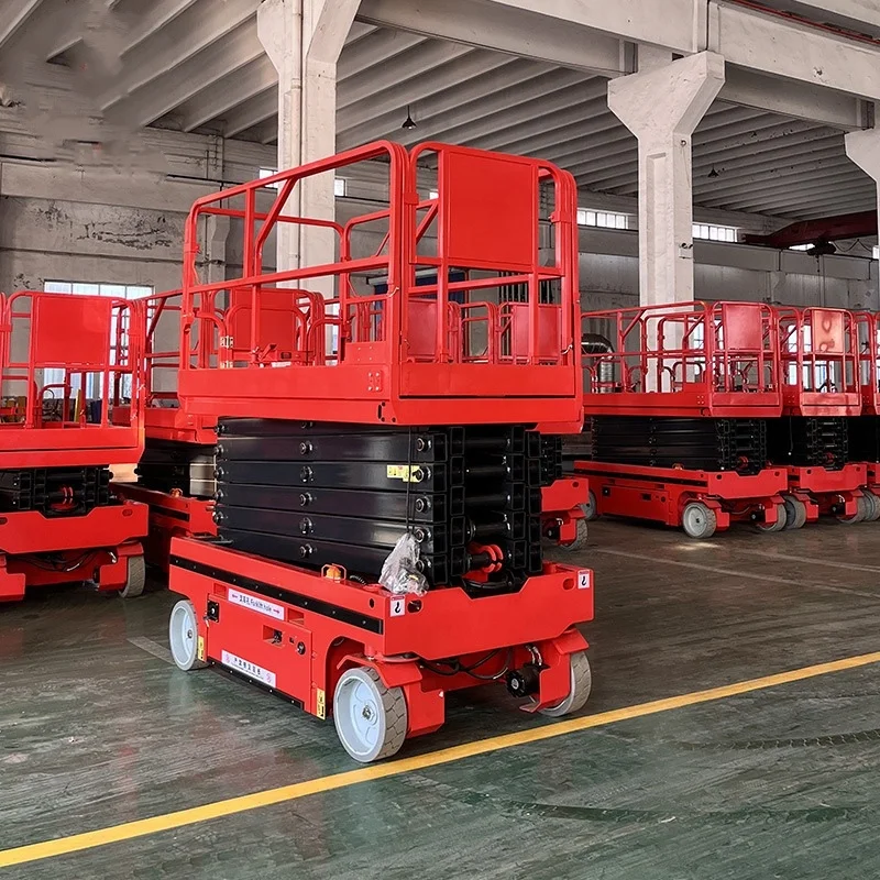 New type  4M 6M 8M 10M 12M Scissor Lift Pallet Truck, Mobile Hydraulic Electric Lift Platform Table