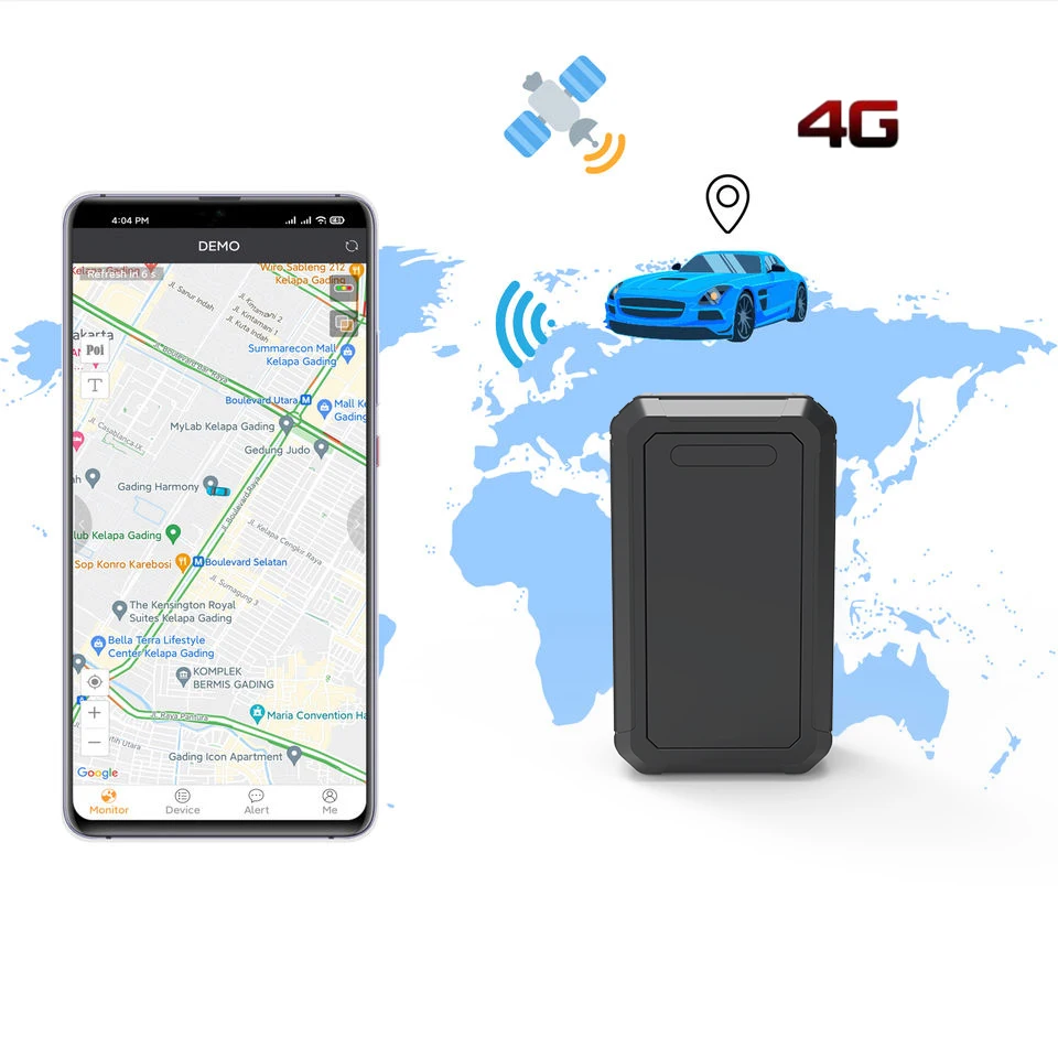 Магнитный беспроводной автомобильный GPS-трекер с длительным временем работы в