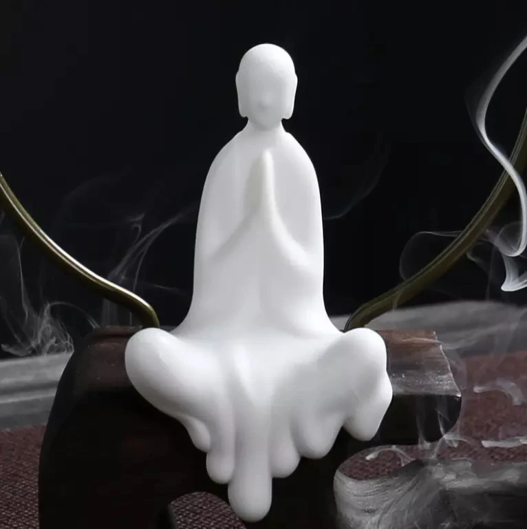 Wholesale Exquisite Ceramic Waterfall Incense Burner Luxury Buddha Backflow Zen Incense Holder