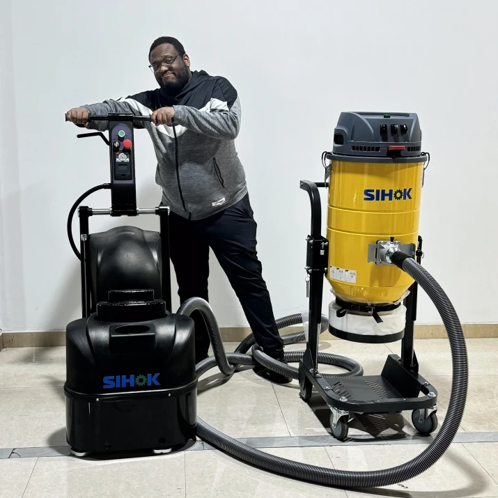 540mm 6 Disc Floor Grinder Concrete Polishing Machine with Dust Vacuum